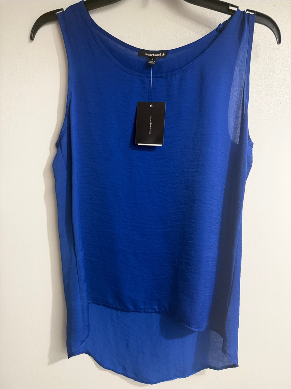 HeartSoul Cobalt Blue Sleeveless Layered Chiffon Camisole